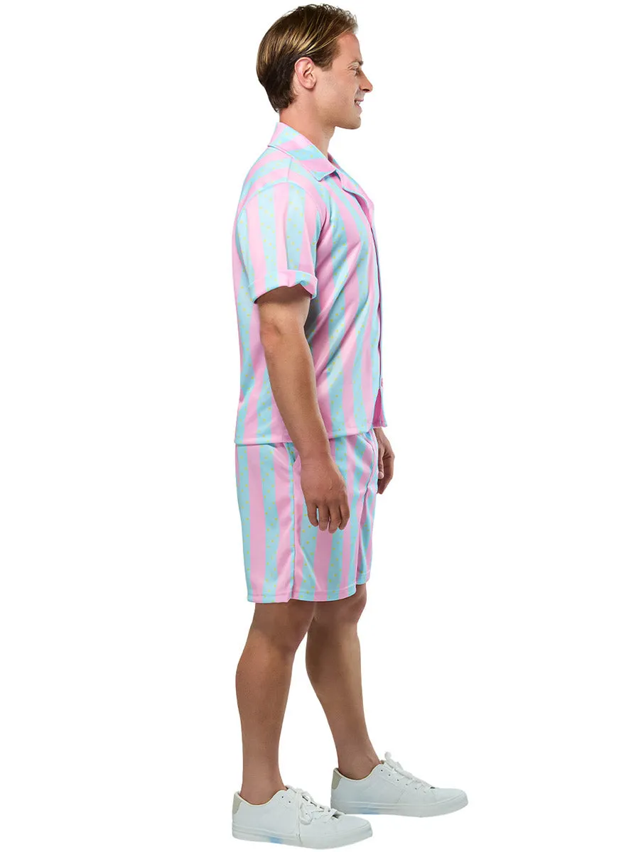 Barbie Movie Mens Striped Beach Ken Costume