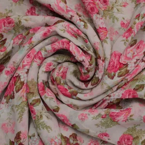 Beautiful Bunch of Roses Digital Printed Fabric