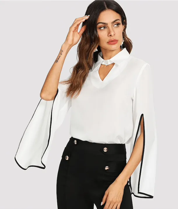 BLACK & WHITE SO RIGHT BLOUSE