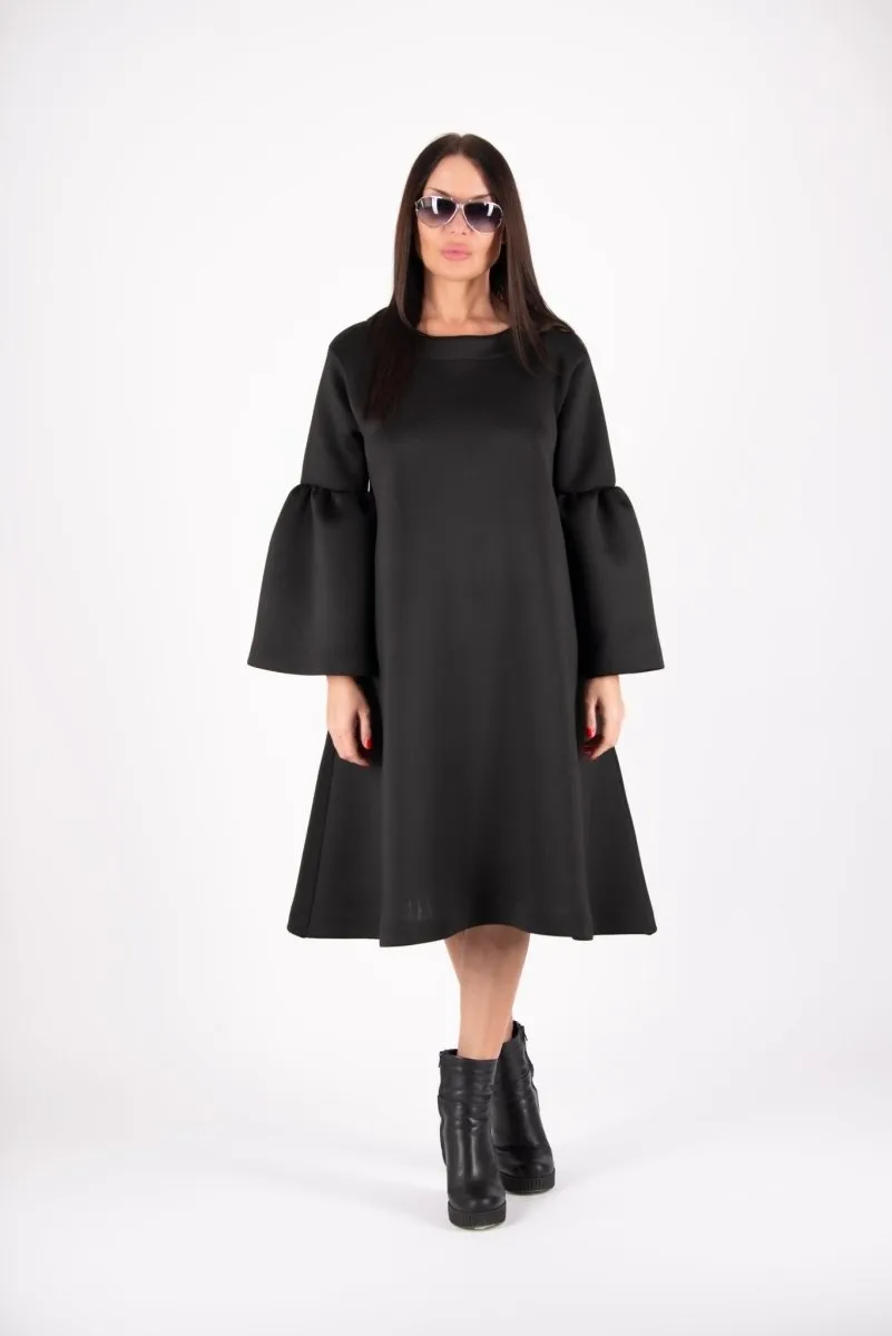 Black Neoprene Dress SARA