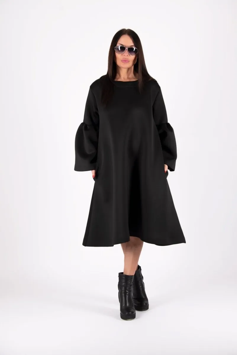 Black Neoprene Dress SARA