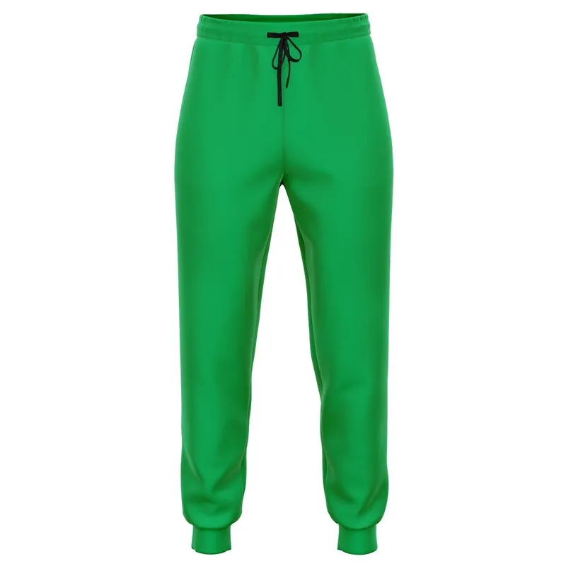 Bright Green Joggers | Unisex | with PLUS sizes | Bright Pure Green | C100M0Y100K0