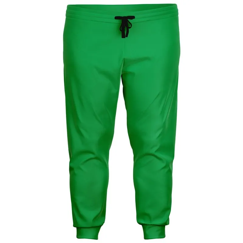 Bright Green Joggers | Unisex | with PLUS sizes | Bright Pure Green | C100M0Y100K0