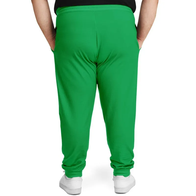 Bright Green Joggers | Unisex | with PLUS sizes | Bright Pure Green | C100M0Y100K0