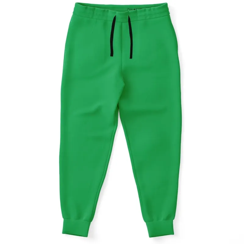 Bright Green Joggers | Unisex | with PLUS sizes | Bright Pure Green | C100M0Y100K0