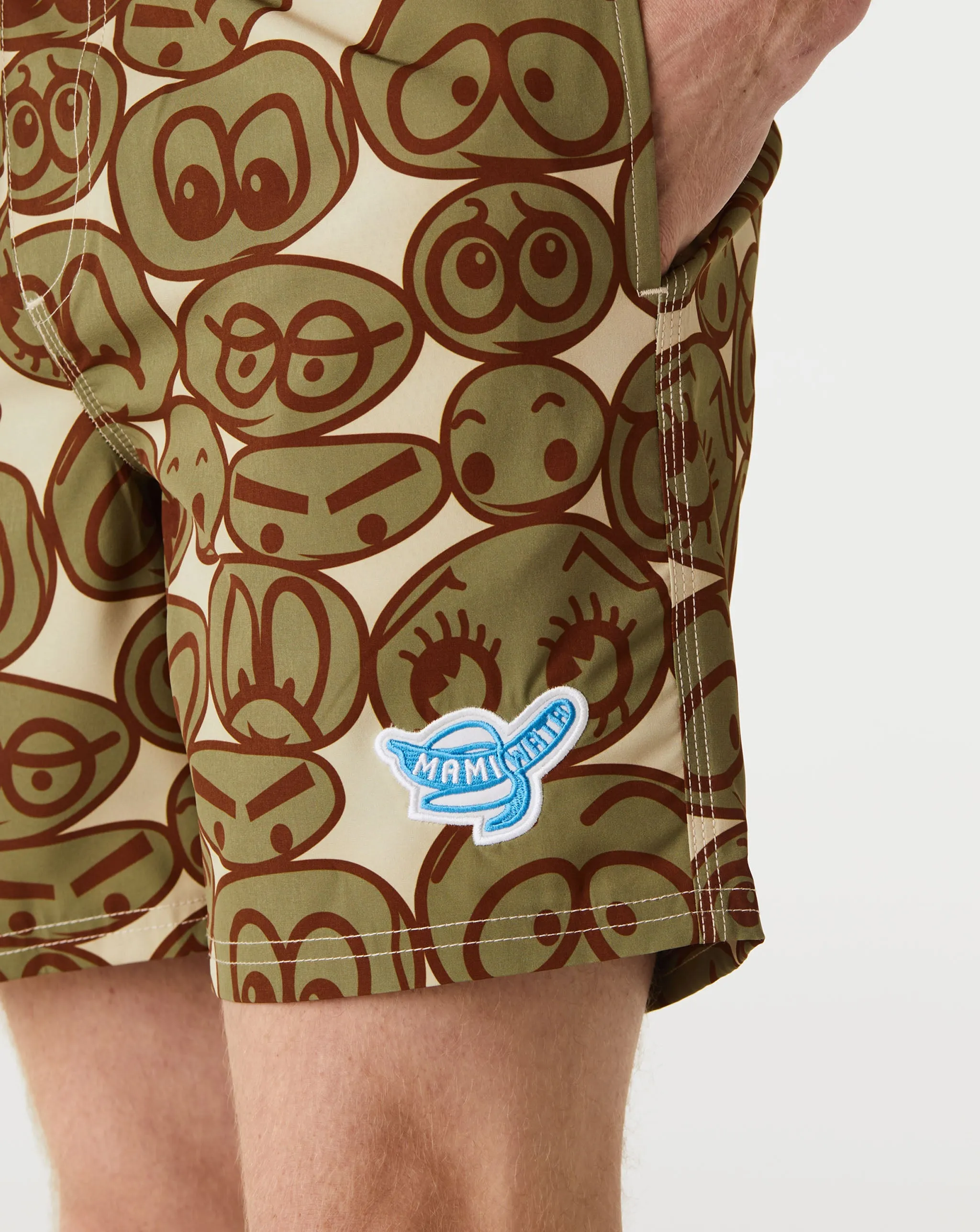 Cartoon Eyes Surf Trunk