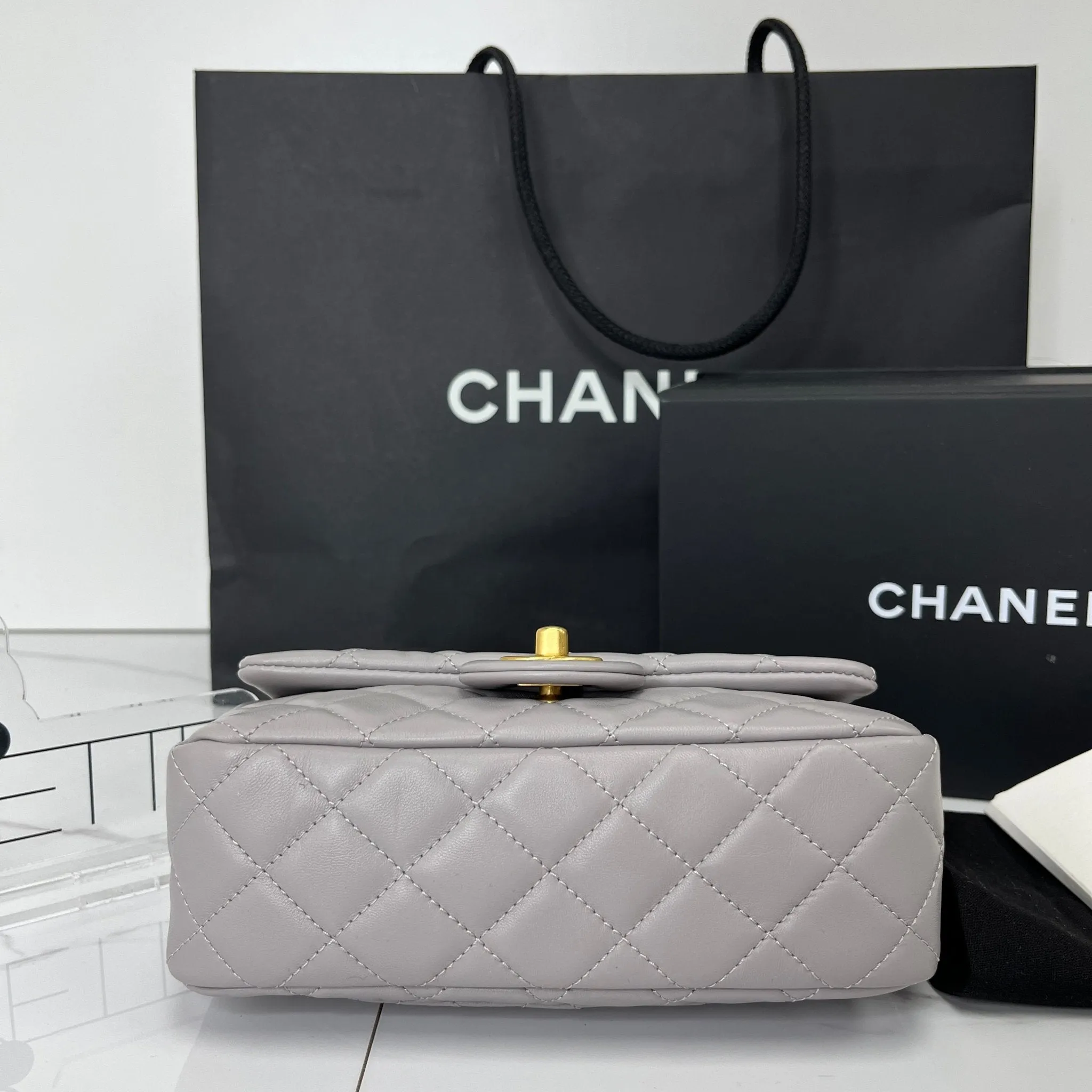 Chanel Mini Classic Flap with Pearl Crush