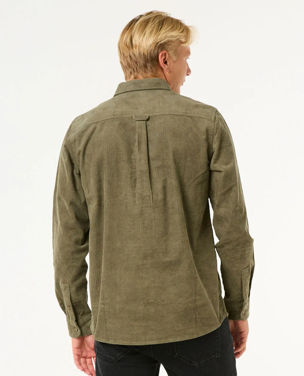 Classic Surf Cord Long Sleeve Shirt - Dusty Olive