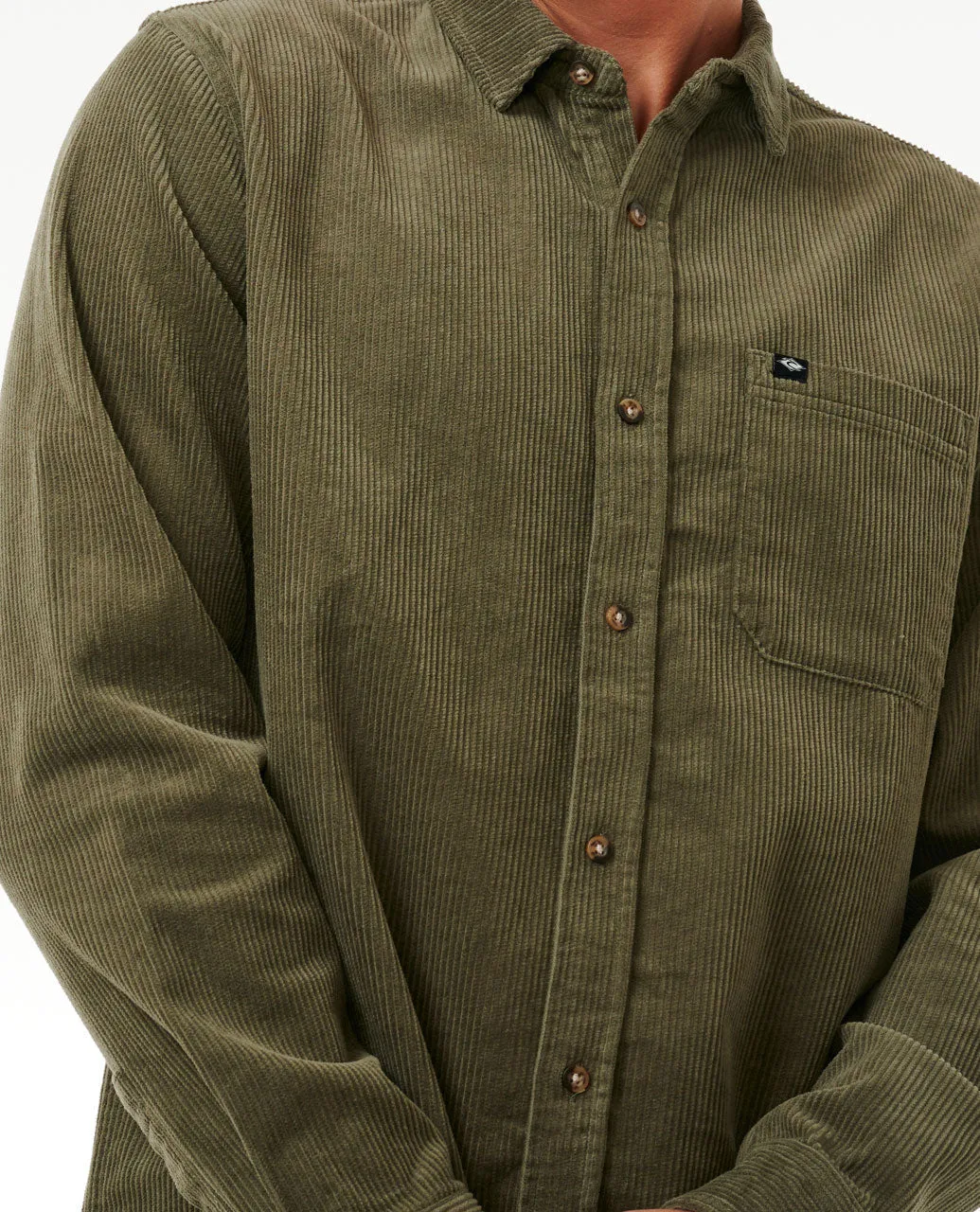 Classic Surf Cord Long Sleeve Shirt - Dusty Olive