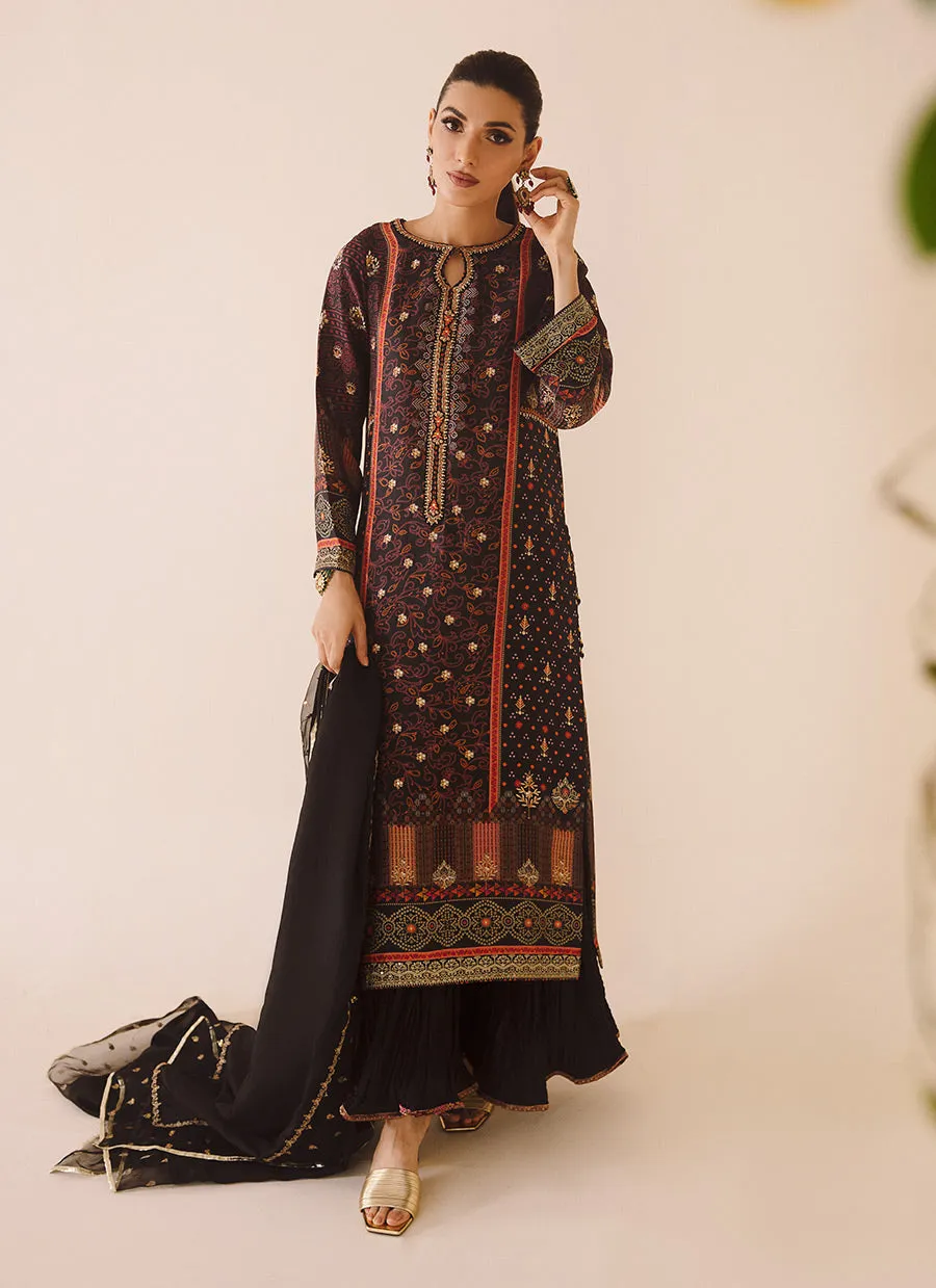 Dama Onyx Shirt And Dupatta