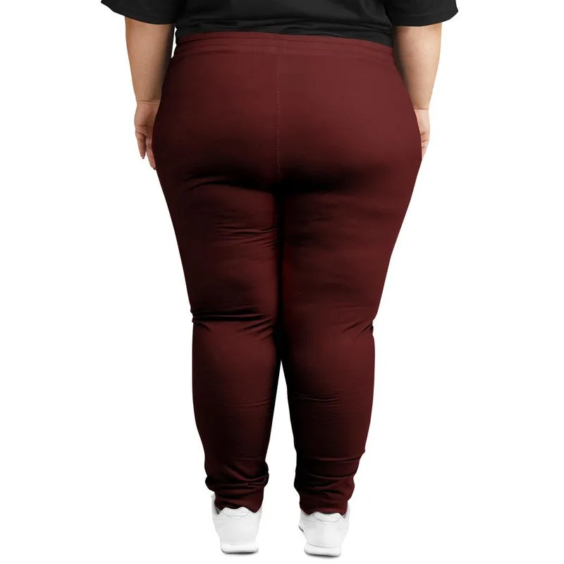 Dark Red Joggers | Unisex | with PLUS sizes | Dark Pure Red | C0M100Y100K80