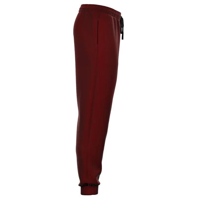 Dark Red Joggers | Unisex | with PLUS sizes | Dark Pure Red | C0M100Y100K80