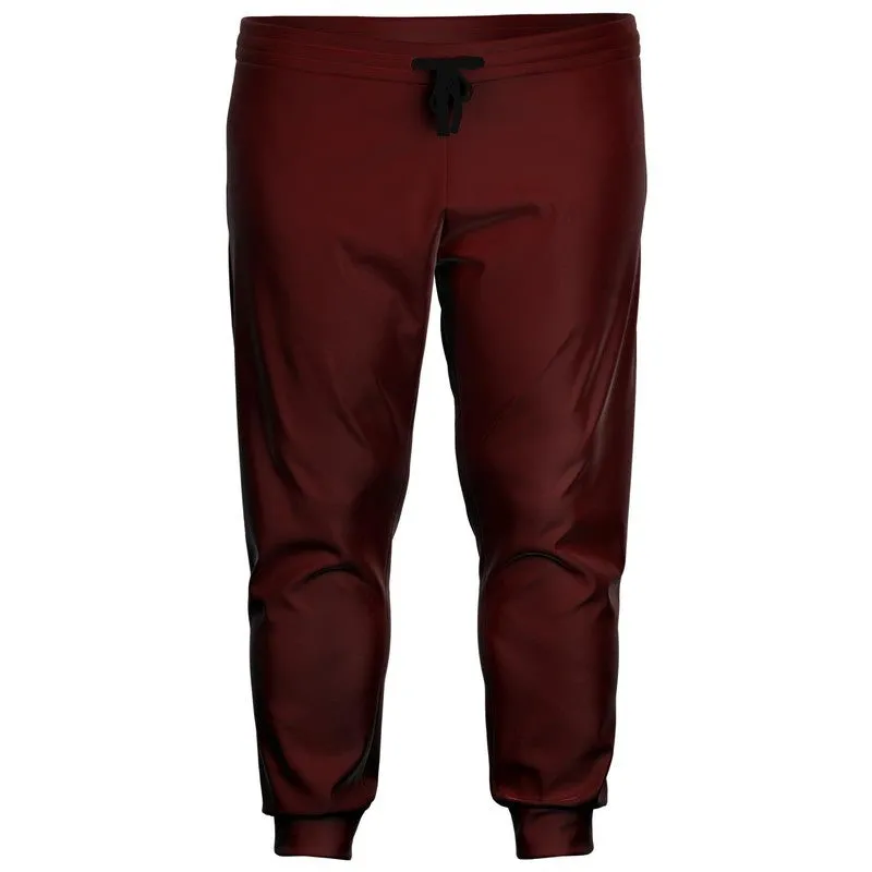 Dark Red Joggers | Unisex | with PLUS sizes | Dark Pure Red | C0M100Y100K80