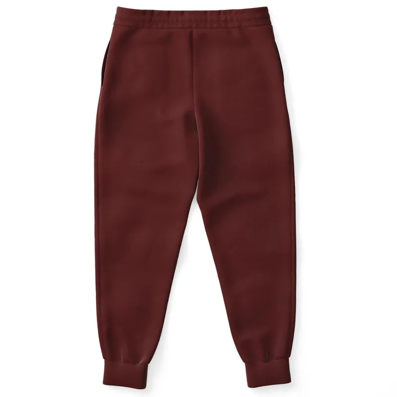 Dark Red Joggers | Unisex | with PLUS sizes | Dark Pure Red | C0M100Y100K80