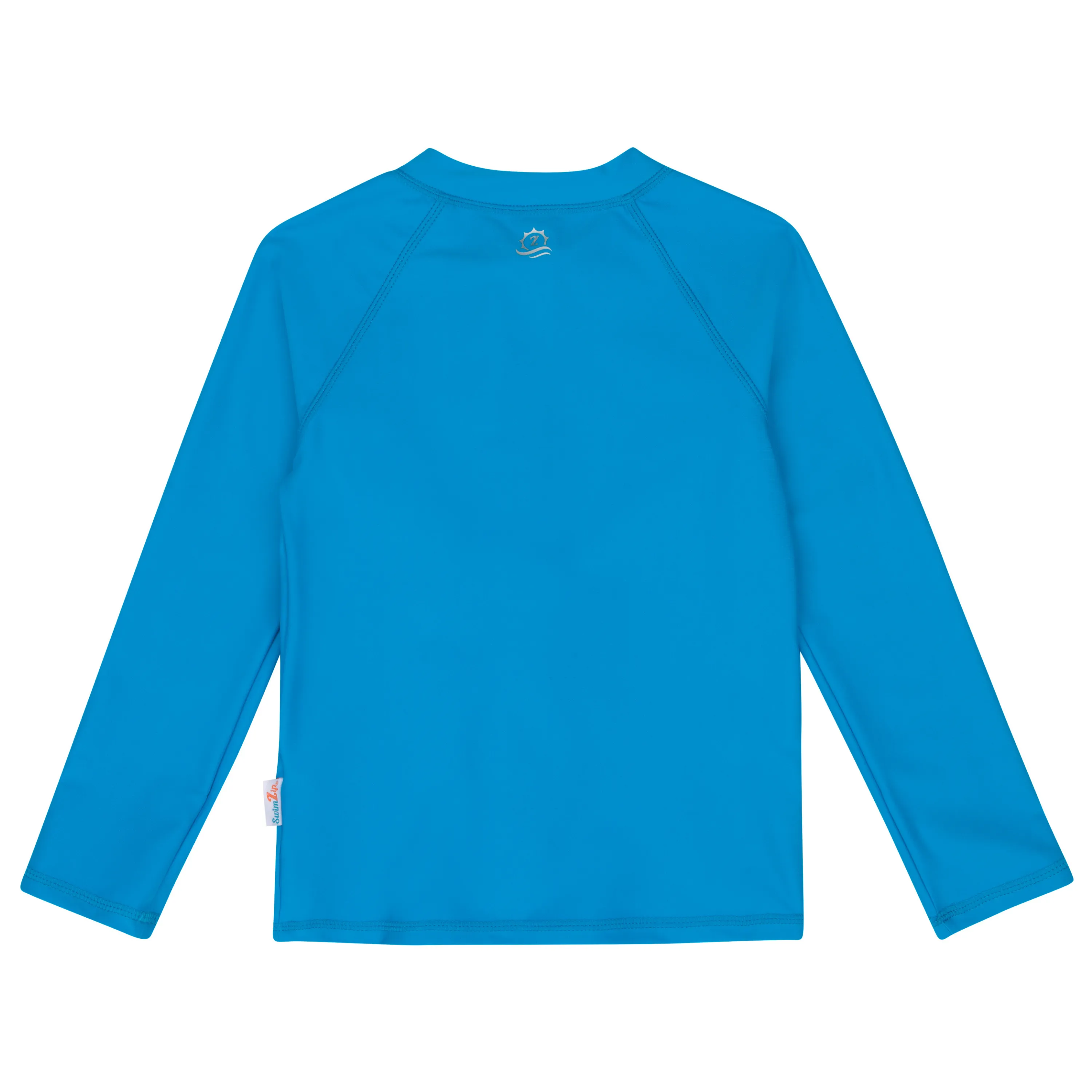 Kids UPF 50  Long Sleeve Zipper Rash Guard Swim Shirt | "Blue Danube"