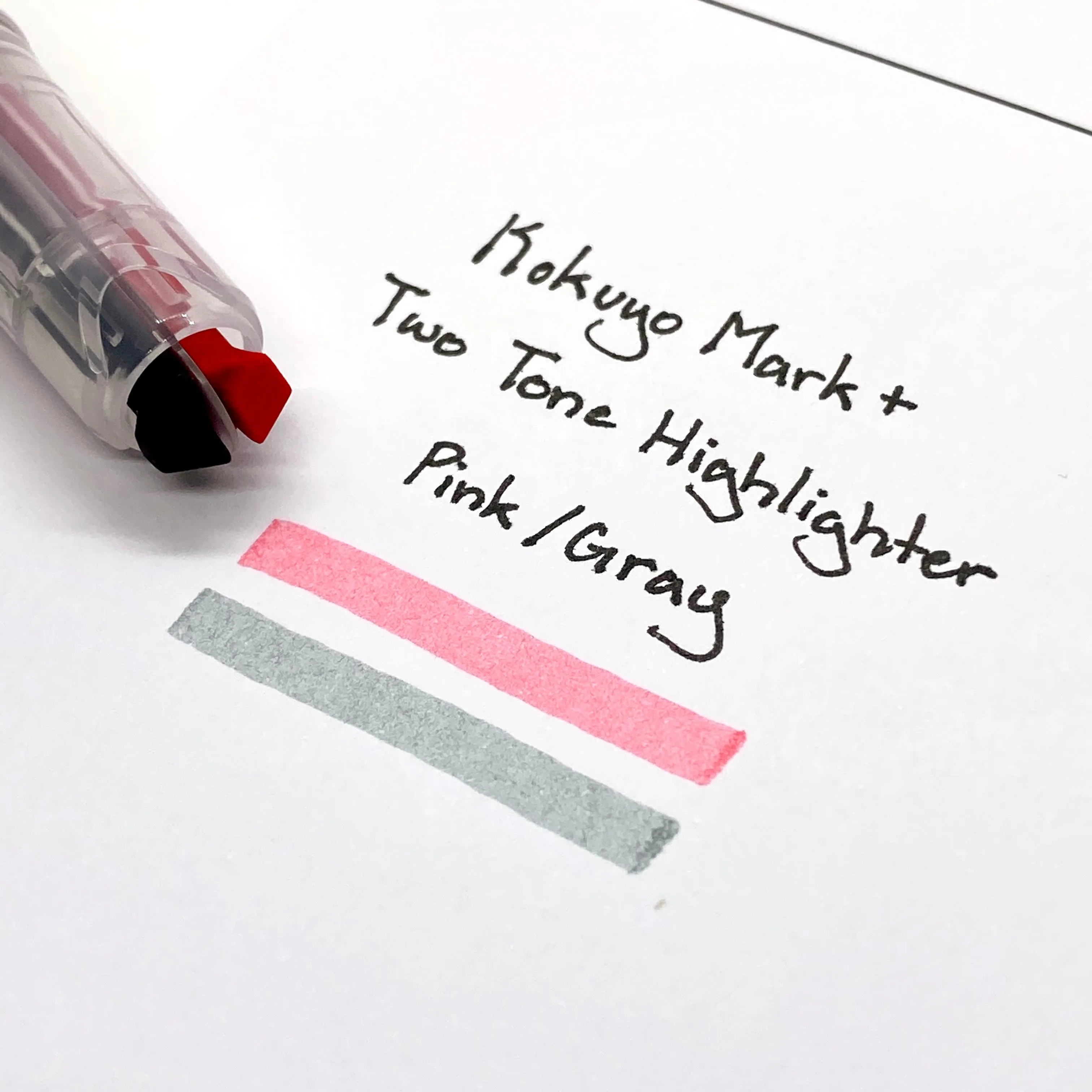 Kokuyo Mark  Two Tone Highlighter | Gray Type