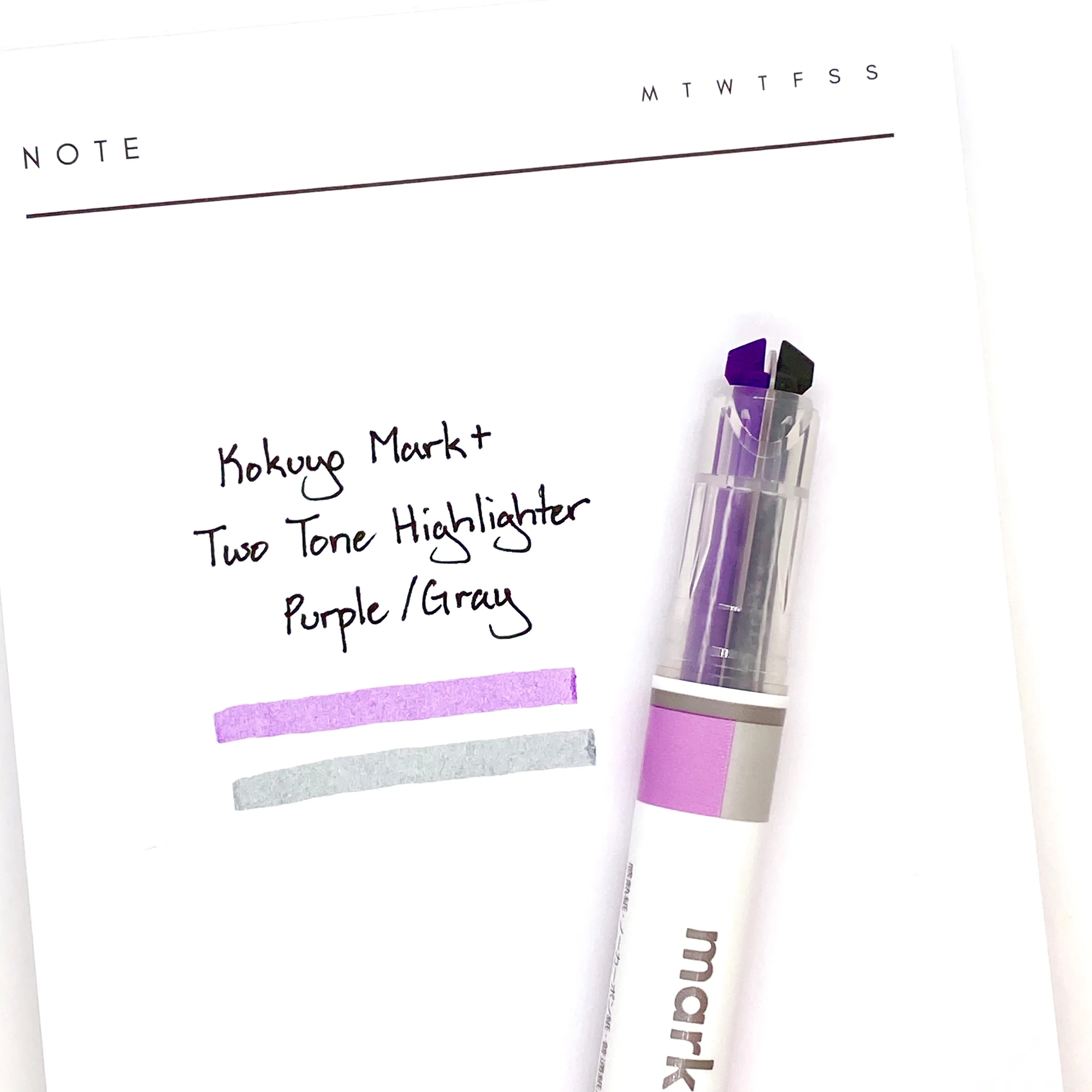 Kokuyo Mark  Two Tone Highlighter | Gray Type