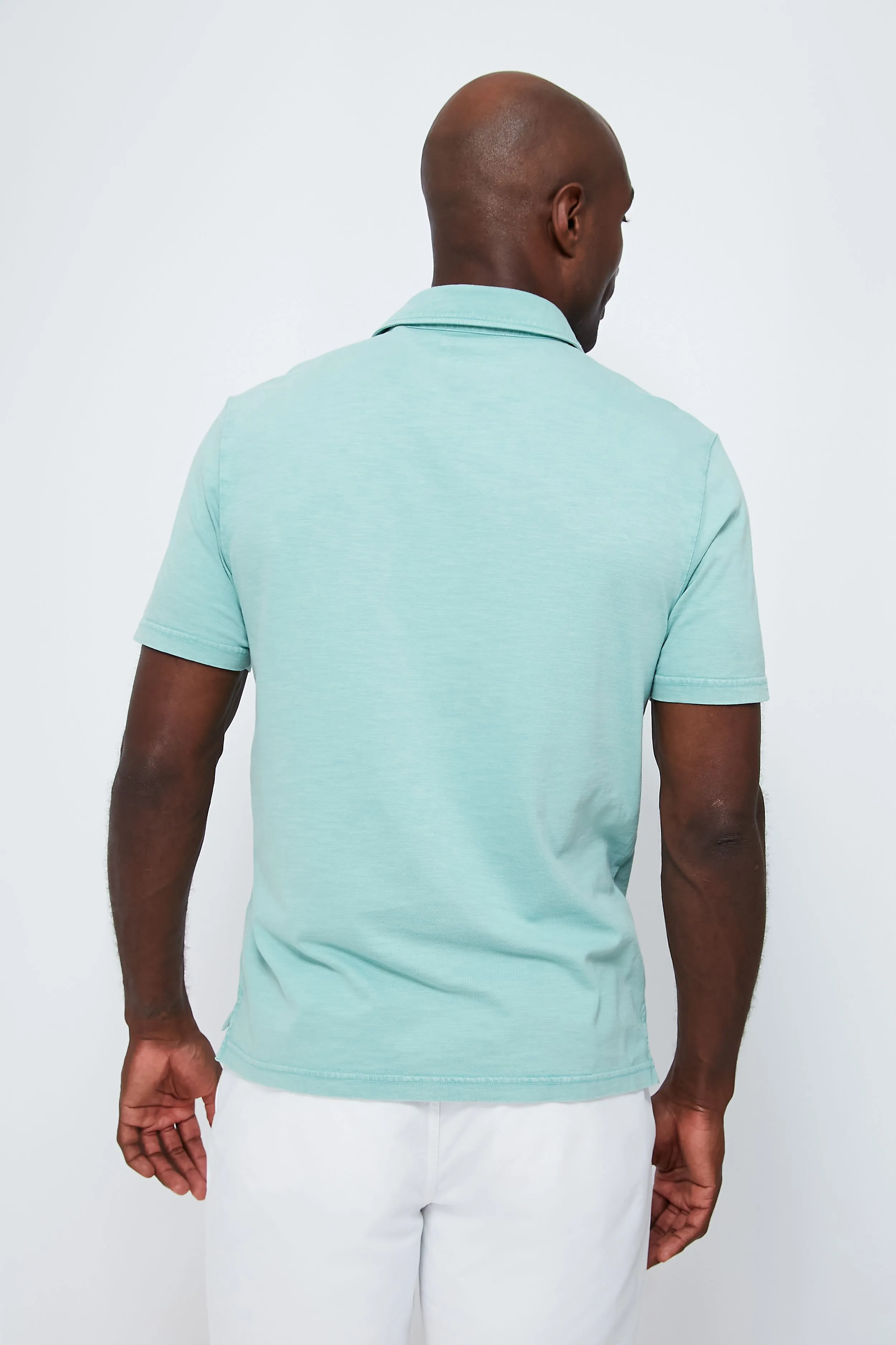 Lagoon Teal Sunwashed Tee Shirt Polo