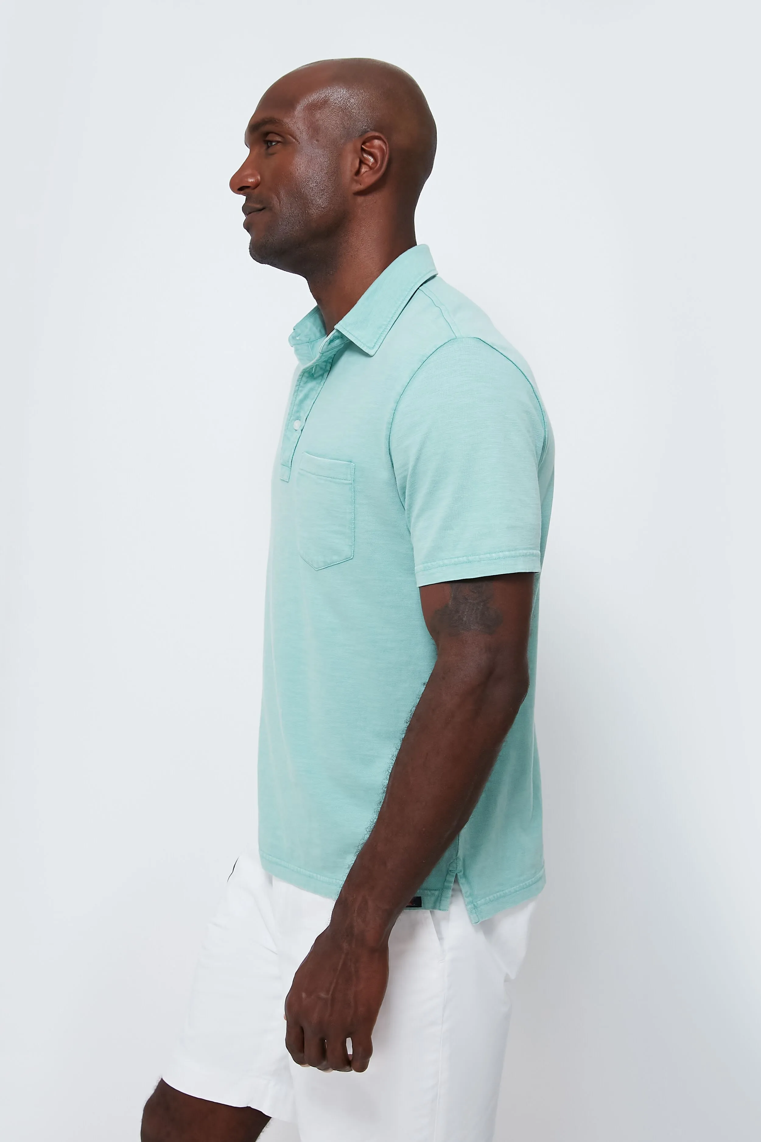 Lagoon Teal Sunwashed Tee Shirt Polo