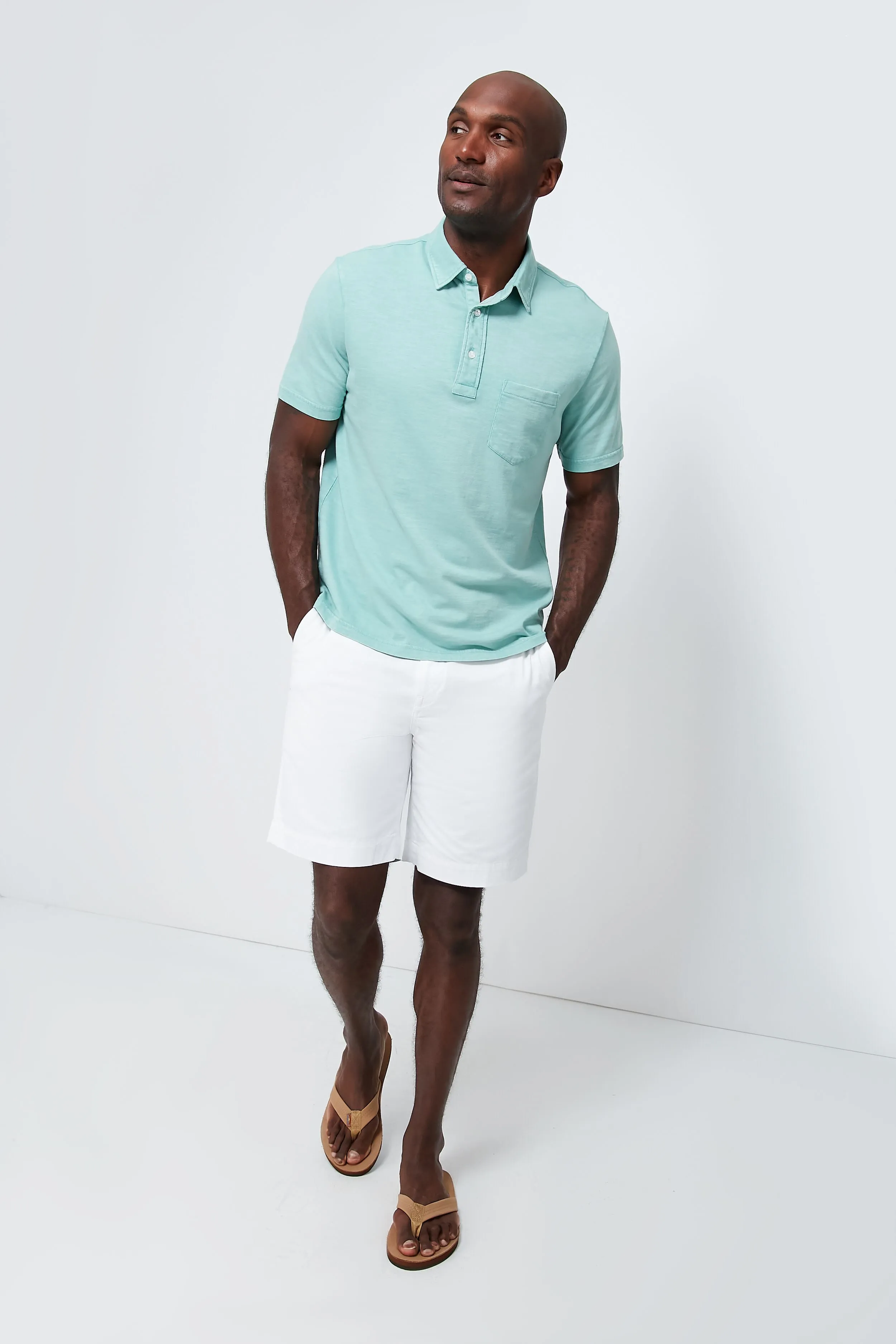 Lagoon Teal Sunwashed Tee Shirt Polo