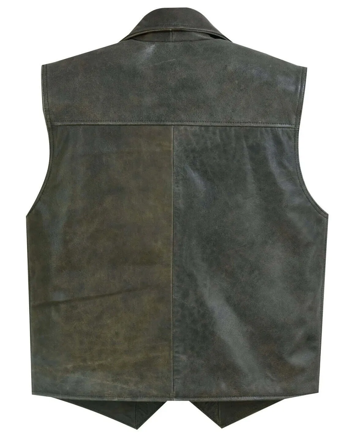 leather vest | black leather vest | Lesa Collection Distressed Vest | leather vests for men