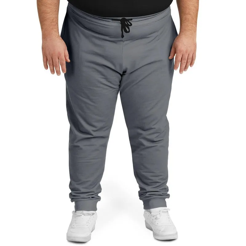 Medium Dark Blue Gray Joggers | Unisex | with PLUS sizes | Medium Dark Pale Blue Gray | C10M10Y0K60