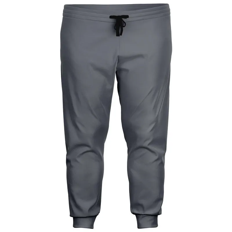 Medium Dark Blue Gray Joggers | Unisex | with PLUS sizes | Medium Dark Pale Blue Gray | C10M10Y0K60