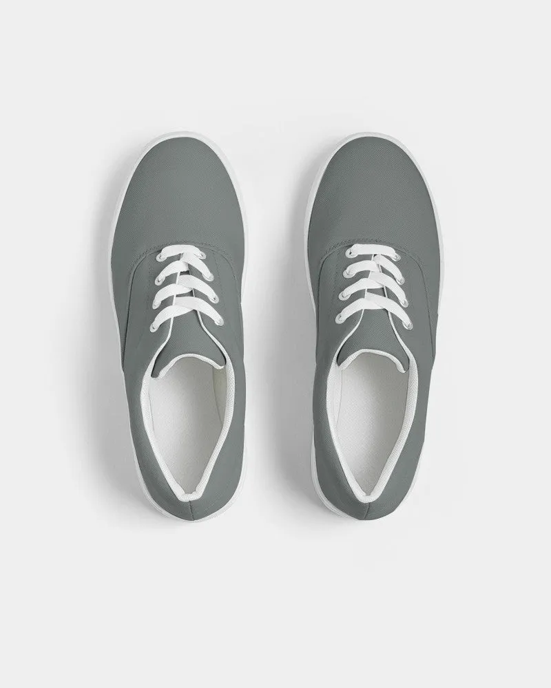 Medium Dark Green Gray Men's Canvas Sneakers | Men's | Medium Dark Pale Green Gray | C10M0Y10K60