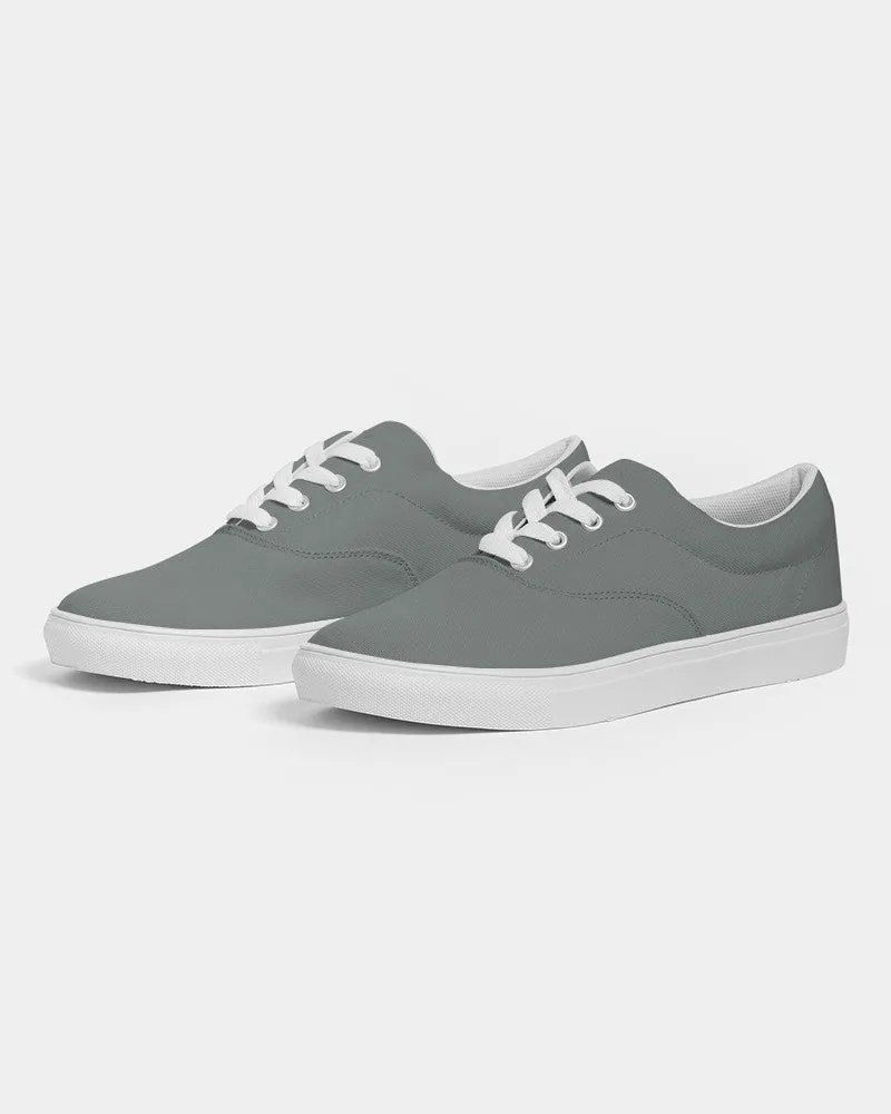 Medium Dark Green Gray Men's Canvas Sneakers | Men's | Medium Dark Pale Green Gray | C10M0Y10K60