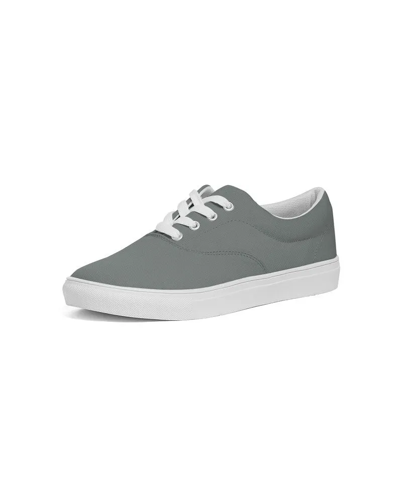 Medium Dark Green Gray Men's Canvas Sneakers | Men's | Medium Dark Pale Green Gray | C10M0Y10K60