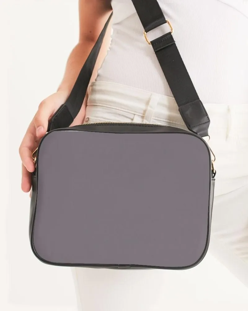 Medium Dark Magenta Gray Crossbody Bag | Medium Dark Pale Magenta Gray | C0M10Y0K60