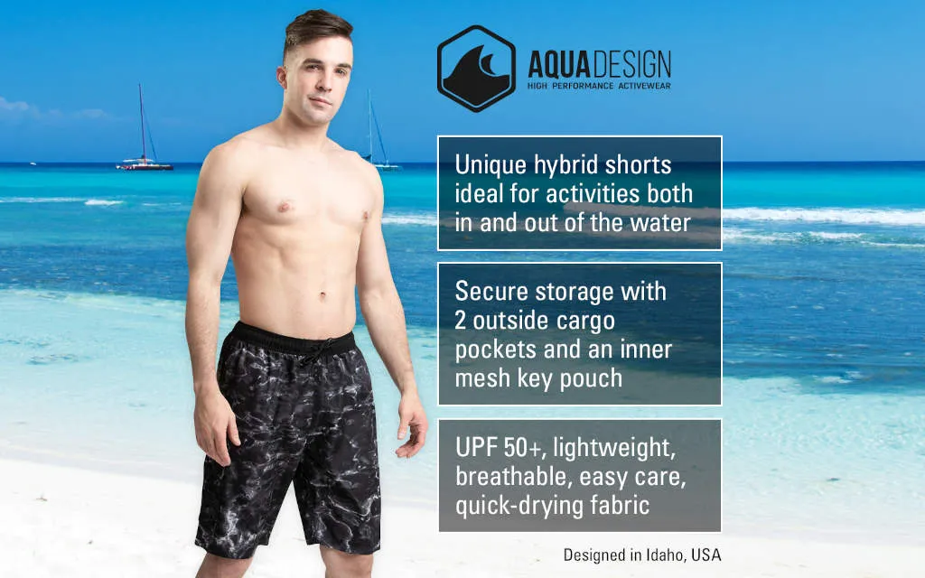 Mens Swim Trunks Board Shorts | Aqua Design