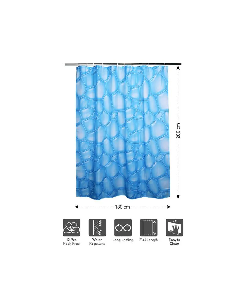 Modern Water Repellent Polyester Shower Curtain | 6.5 Feet