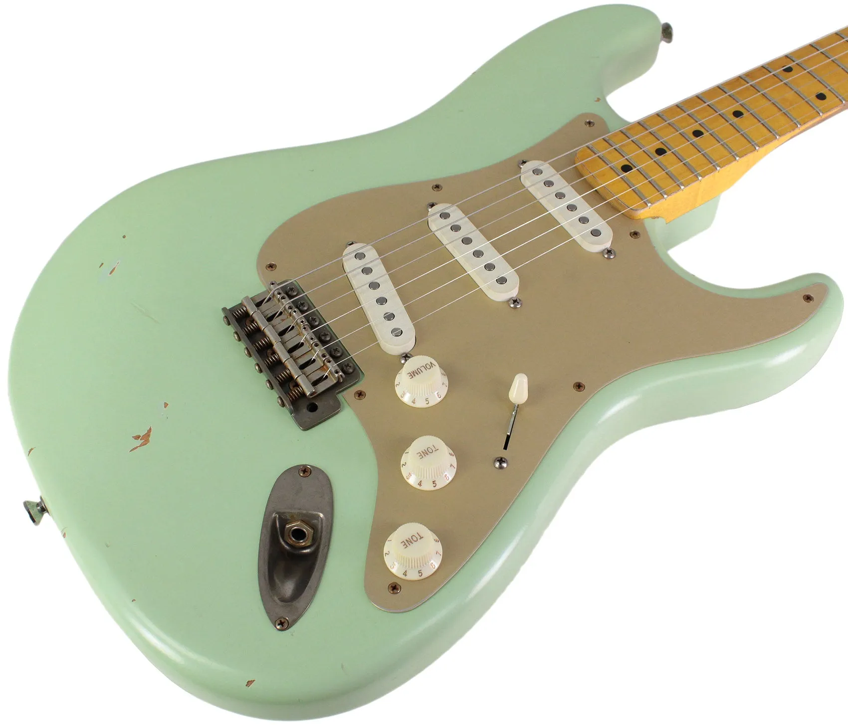 Nash S57 Guitar, Surf Green, Gold Pickguard