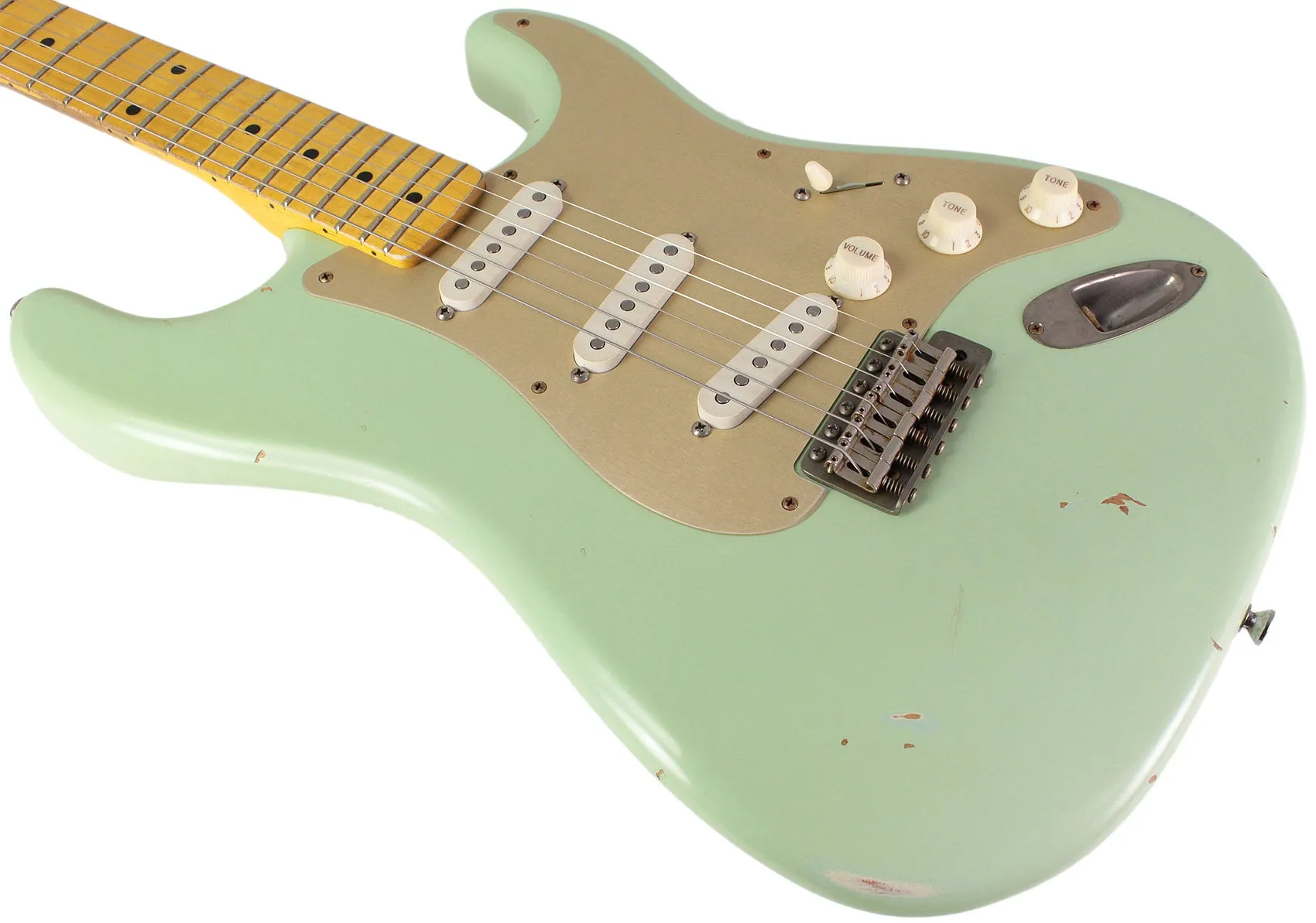 Nash S57 Guitar, Surf Green, Gold Pickguard