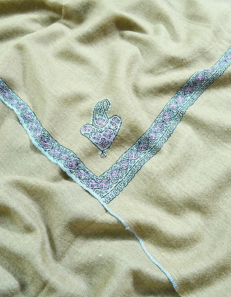 natural embroidery pashmina shawl 8521