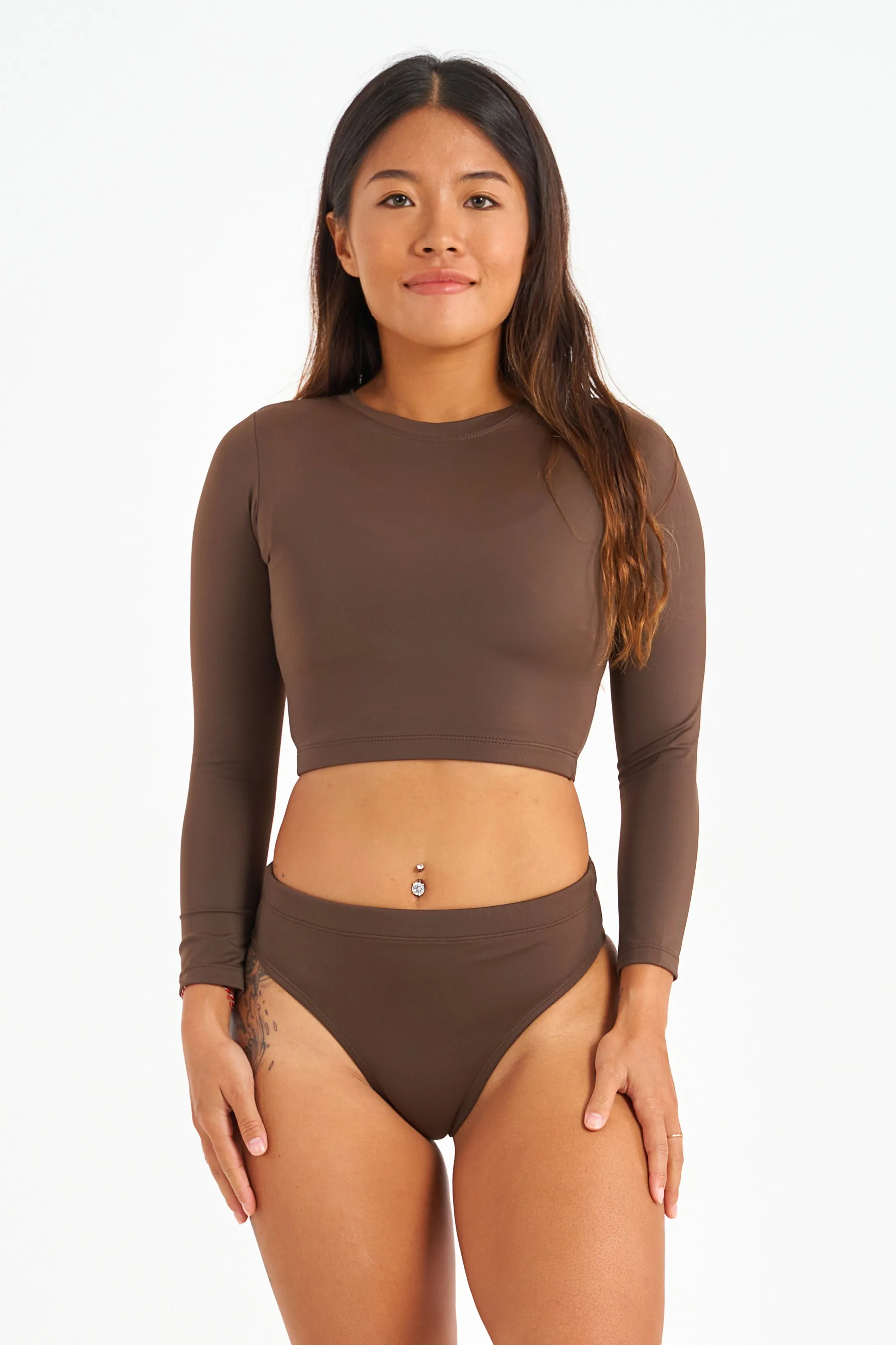 Noserider Surf Bikini Bottom in Espresso Brown