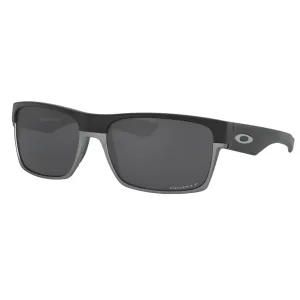 Oakley OO9189-3860 Two Face Sunglasses Matte Black Frame w Prizm Grey Polarized Lens