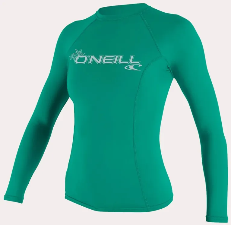 O'neill Women's Basic UPF 50  L/S Rash Guard Seaglass