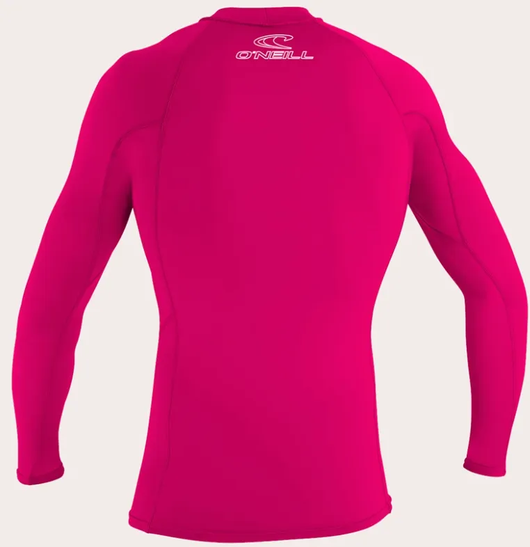 O'neill Youth Basic UPF 50  L/S Rash Guard Watermelon