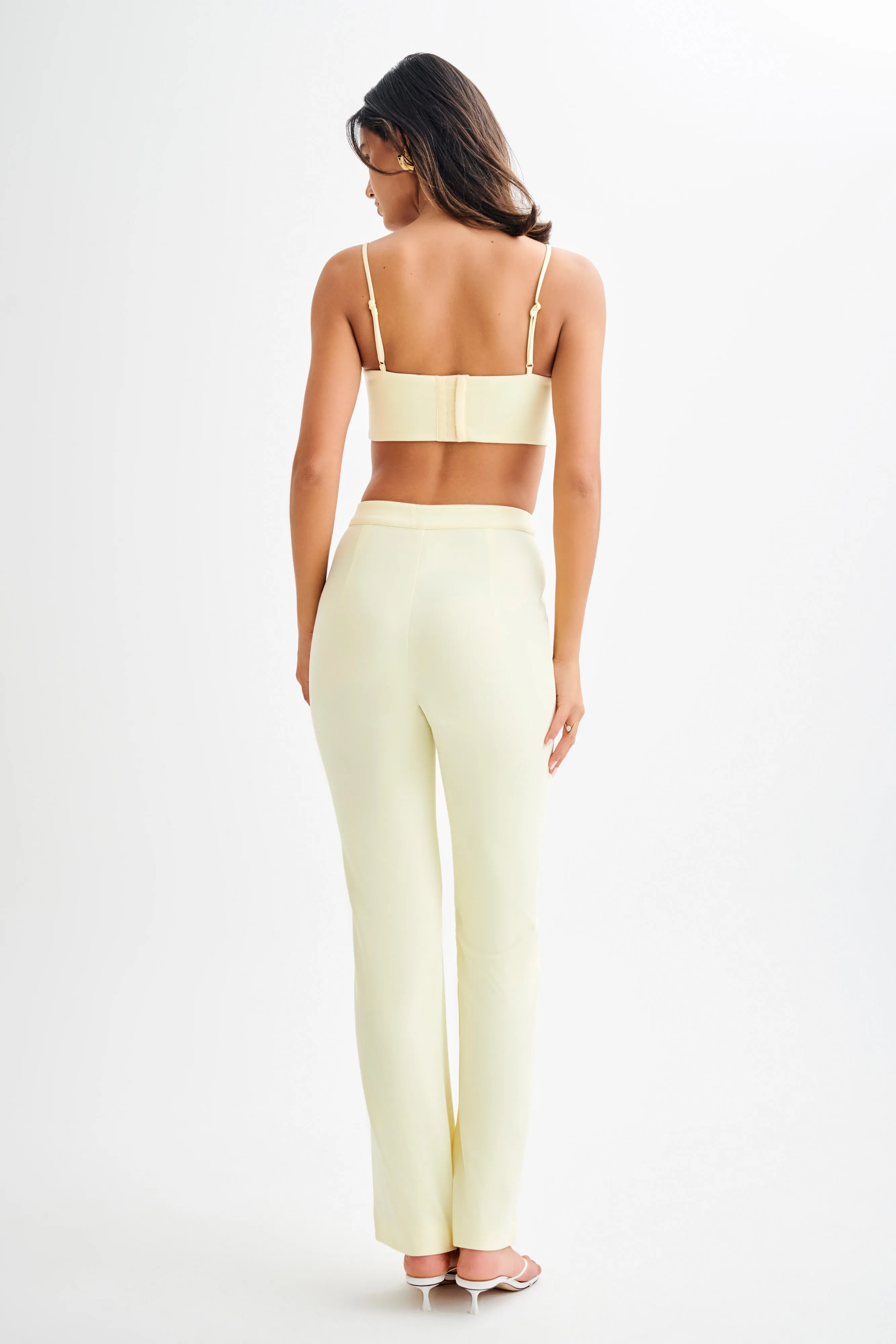 Perry Suiting Crop Top - Pastel Lemon