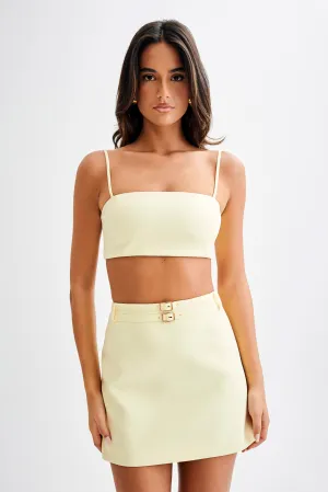 Perry Suiting Crop Top - Pastel Lemon