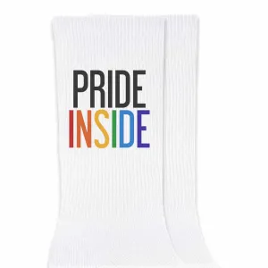 Pride Inside Cotton Crew Socks for the LGBTQ Community