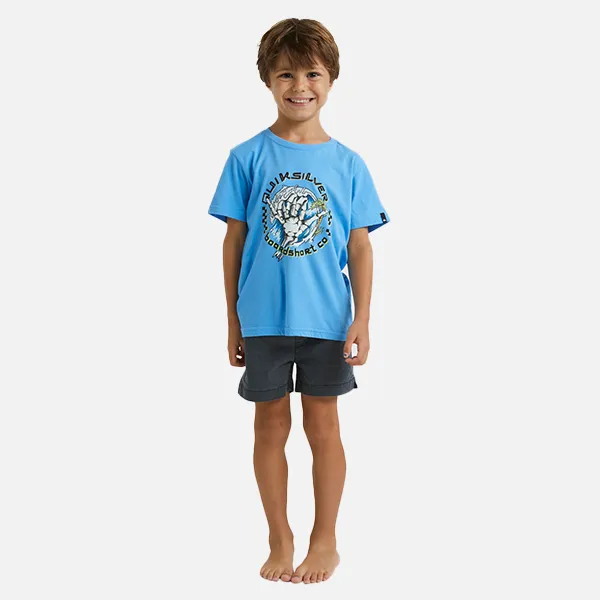 Quiksilver Boys Shaka Bones Tee - Azure Blue