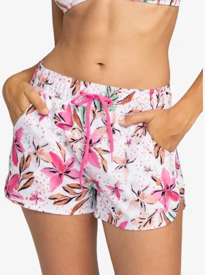 Roxy Wave Printed 2" Boardshorts for Women - White Happy Tropical Swim