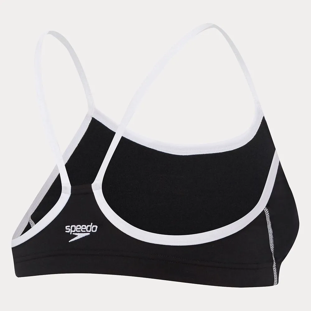 SPEEDO WOMENS ENDURANCE  CROP TOP BLACK