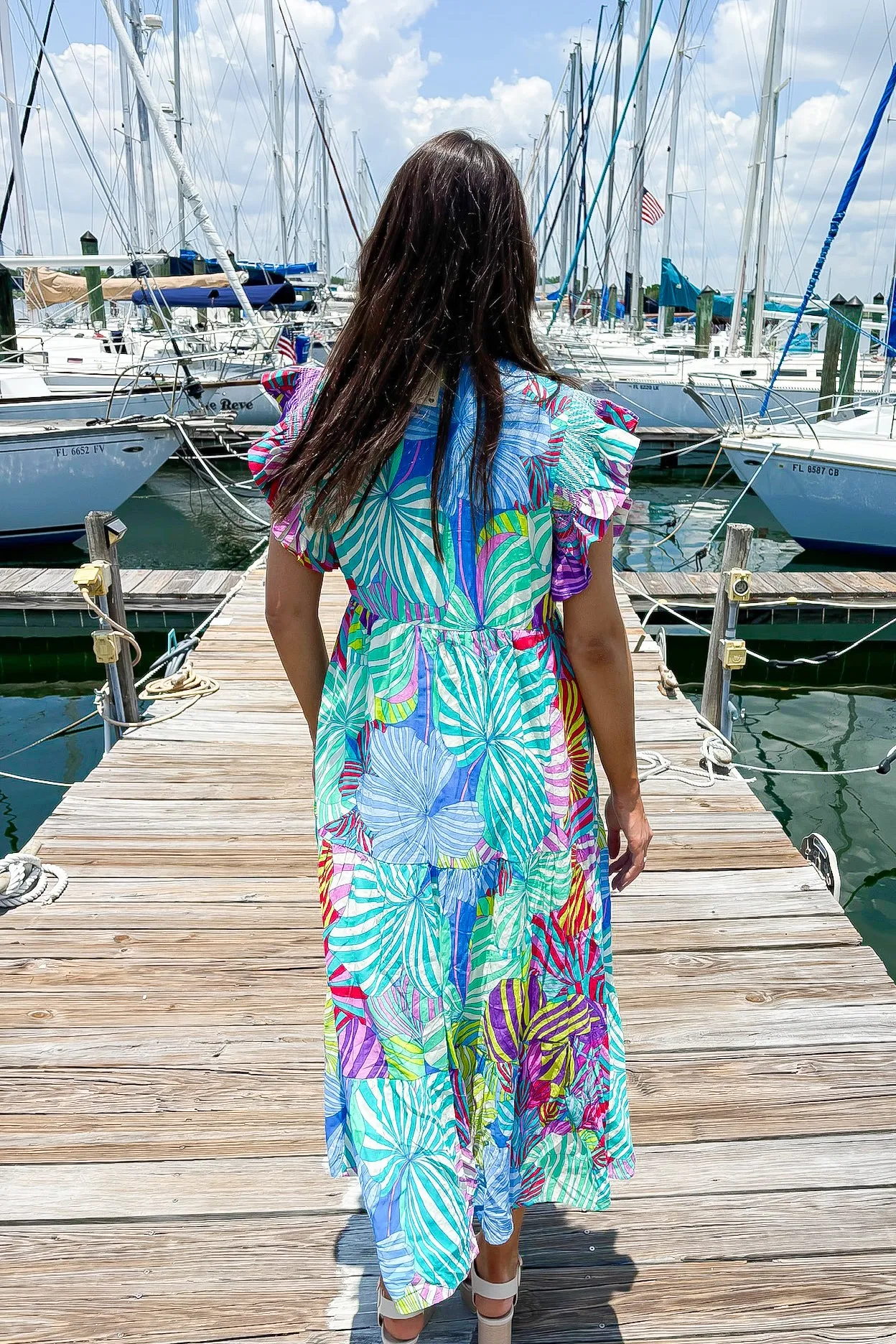 Vibrant Moment Printed Midi Dress