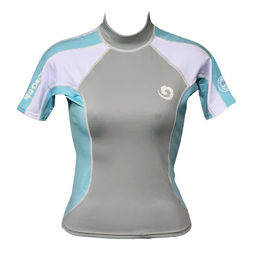 Women's Short Sleeve Anti-UV Lycra Rash Guard Top